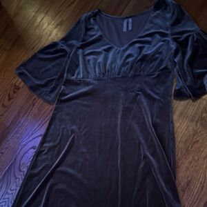 Old Navy dark grey velveteen dress